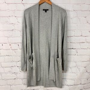 Banana Republic women’s grey open front cardigan size small stretchy pockets